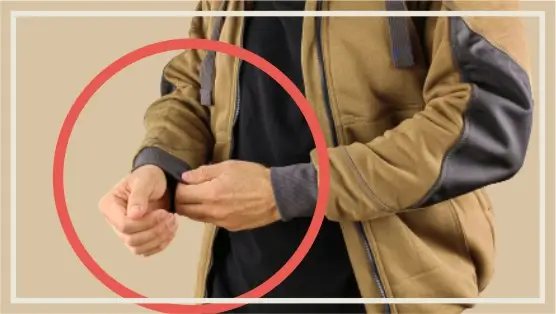 Hnedá pánska mikina Dassy Pulse manžety na rukávoch