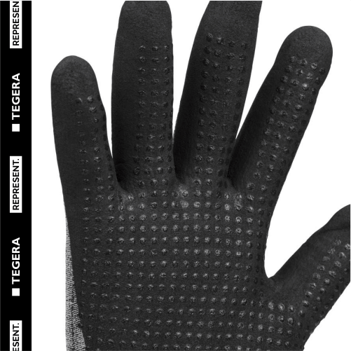 Máčané pracovné rukavice s terčíkmi Tegera 884A
