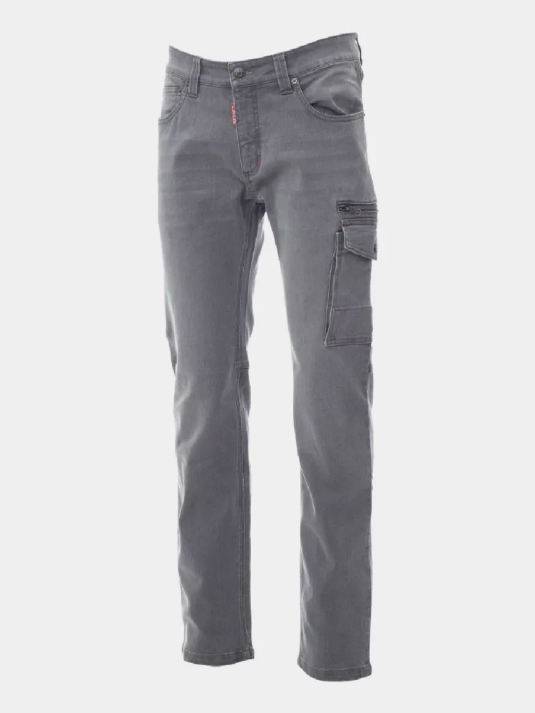 Payper West denim overalls with elastane, steel grey