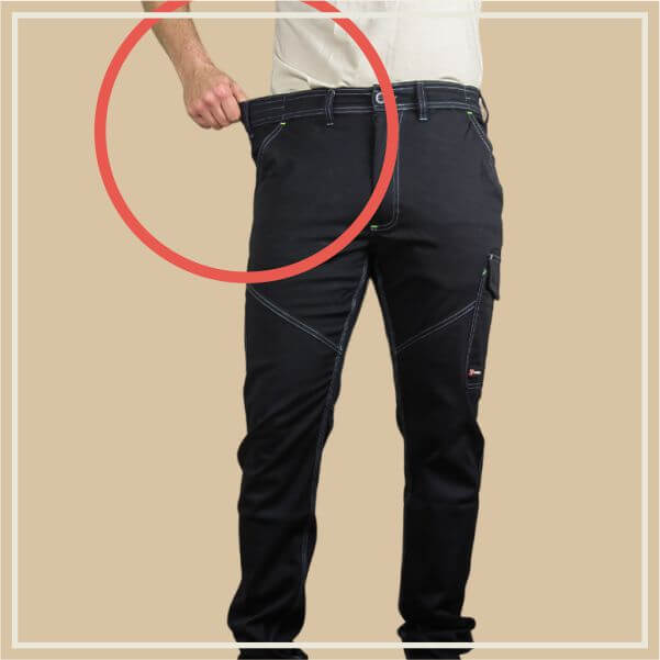 Stretch work trousers Payper Worker Stretch, black, waistband