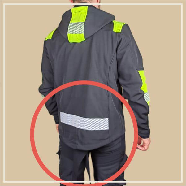 Reflective softshell jacket Bennon Reflectos, back