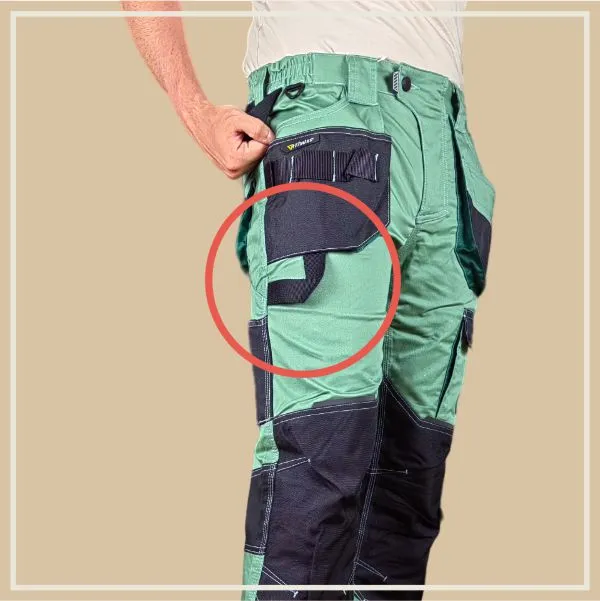 Cerva Dayboro overalls, green, loops