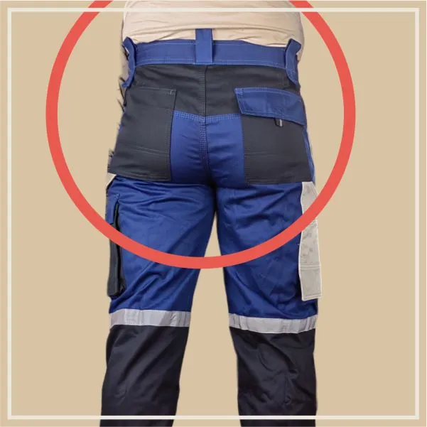 Work pants Cerva Stanmore, blue, back