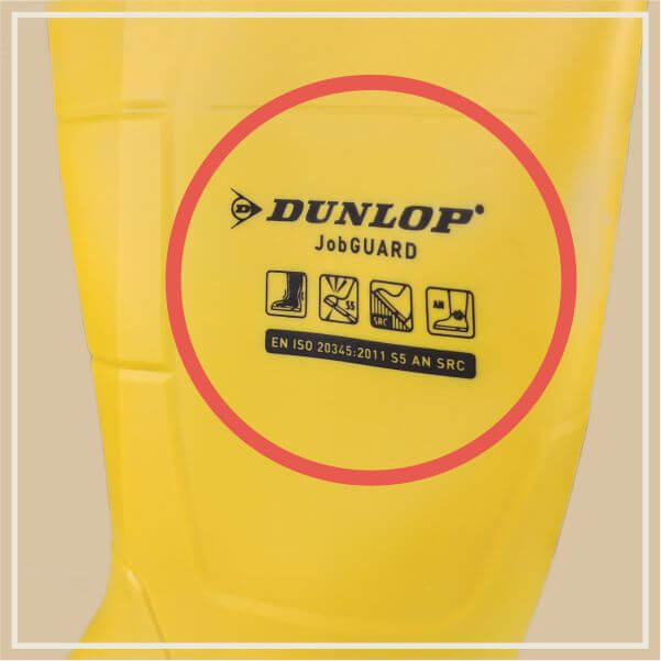 Pracovné gumáky Dunlop Acifort S5 žlté, esd norma