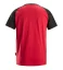 Tričko s krátkym rukávom Snickers, dvojfarebné, červeno-čierne