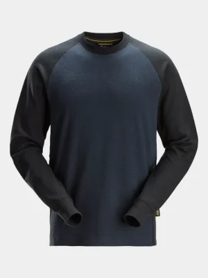 Snickers 2840 Zwei-Farben Sweatshirt, navy