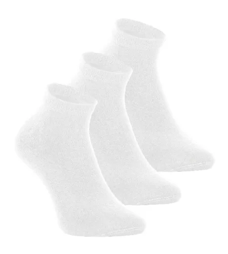 Bamboo socks VM BAMBOO, short, white, set of 3 pairs