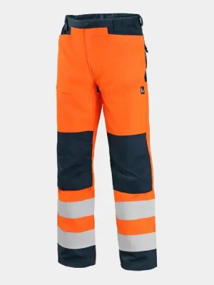 Reflective work trousers with mesh CXS Halifax, orange