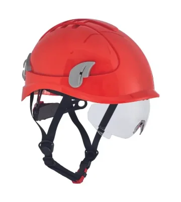 Safety helmet Alpinworker, wheel ratchet, short brim, red