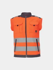 Reflexná bunda s odnímateľnými rukávmi Cerva Max Vivo, oranžová