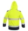 Reflective work jacket CXS Luton, insulated, 2in1, yellow