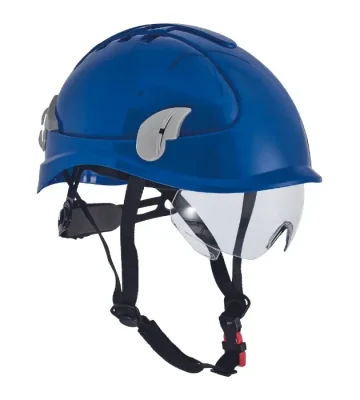 Safety helmet Alpinworker, wheel ratchet, short brim, blue