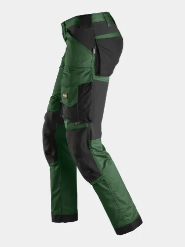 Work Trousers Snickers AllroundWork Stretch 6341, green