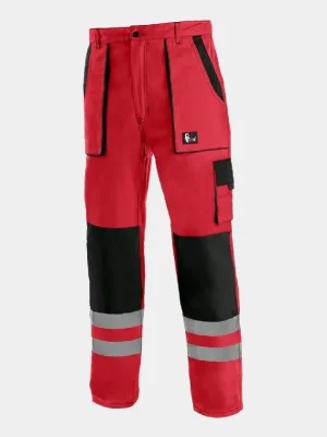 Work trousers CXS Luxy Bright, 100% cotton, red