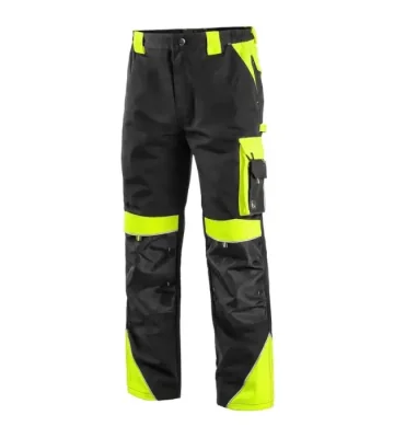 Work trousers CXS Sirius Brighton, black-yellow