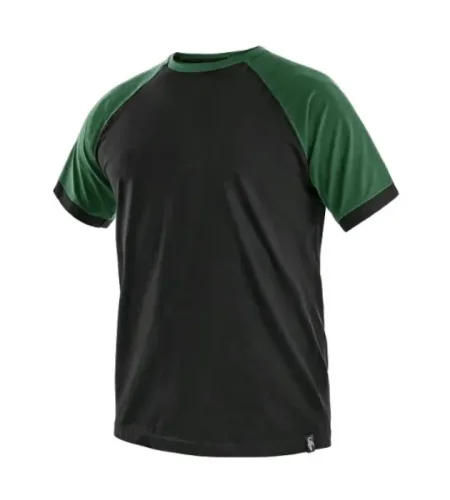 T-shirt CXS OLIVER, short sleeve, black-green