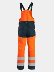 Reflective bib overalls with mesh CXS Halifax, orange