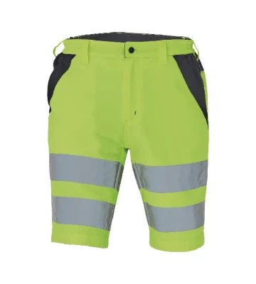 Hi-Vis work shorts Cerva MAX VIVO, yellow