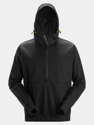 Windblocker stretch half-zip hoodie Snickers FlexiWork 8400, black