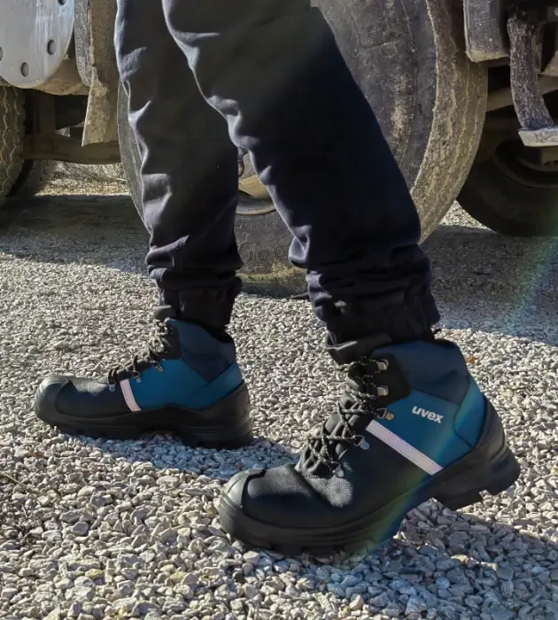 Ankle safety boots Uvex 2 Construction, S3 SRC, black-petrol
