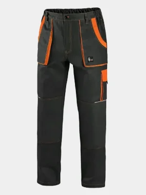 Arbeitshose CXS Luxy Josef, 100% Baumwolle, schwarz-orange