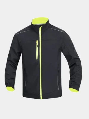 Softshell work jacket Ardon Vision, black-yellow