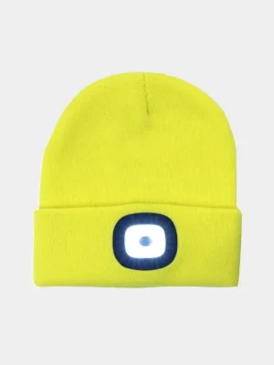 Winter beanie with LED light Ardon BOAST, yellow