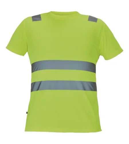 Reflective T-shirt with short sleeves Cerva TERUEL, yellow