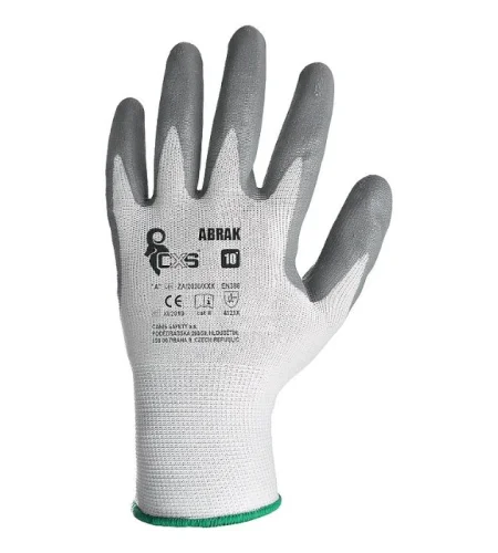 Dipped work gloves CXS ABRAK, polyester, nitrile