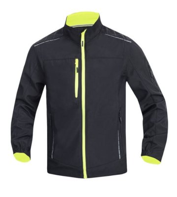 Softshell work jacket Ardon Vision, black-yellow