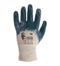 Máčané pracovné rukavice CXS JOKI, bavlna, nitril