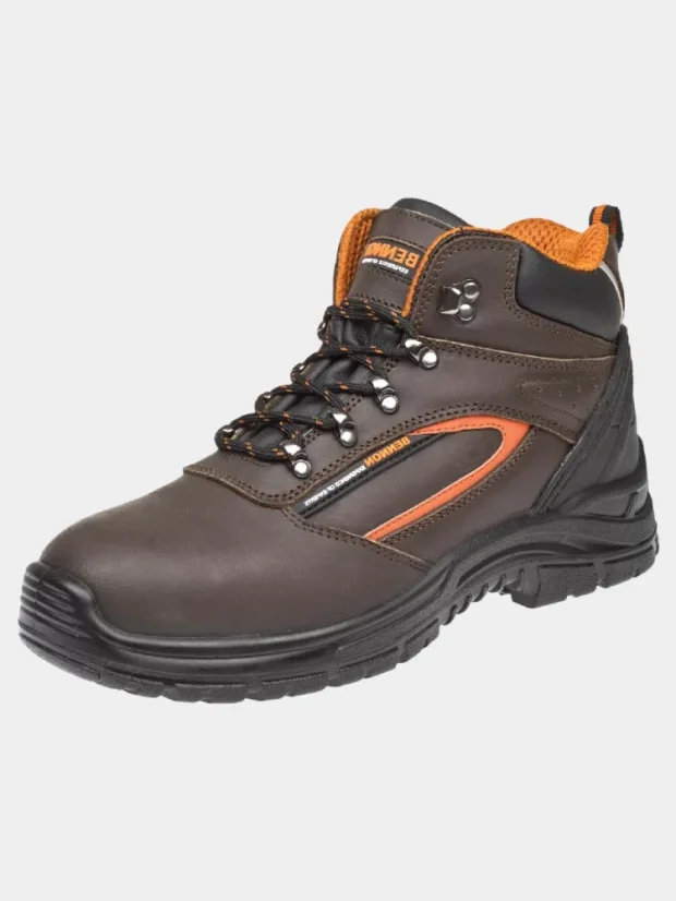 Ankle safety boots Bennon FARMIS S3, brown, composite toe
