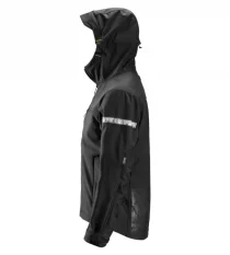 Softshellová pracovná bunda s kapucňou Snickers AllroundWork 1229, čierna
