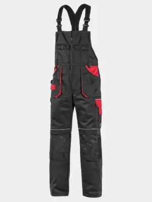 Winter Bib work trousers CXS Orion Krystof, black-red