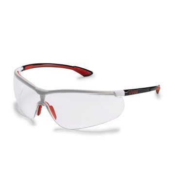 Safety glasses Uvex Sportstyle, clear, white-red