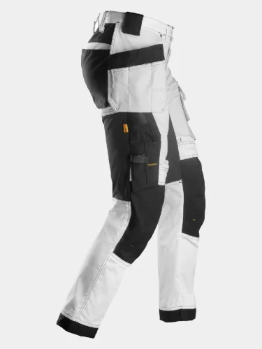 Stretch Trousers with Holster Pockets, Snickers AllroundWork 6241, white