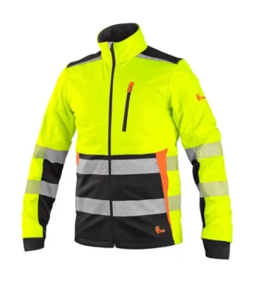 Reflective softshell jacket CXS Benson, yellow