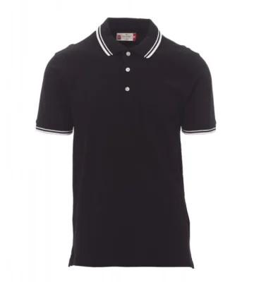 Men's polo shirt Payper Skipper, short sleeve, black-white