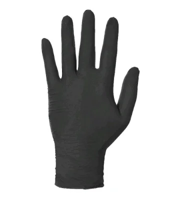 Disposable black gloves CXS STERN BLACK, nitrile, 100 pcs/pack