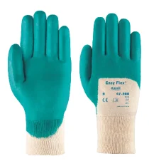 Pletené rukavice Ansell 47-200 ActivArmr Easy Flex, bavlna, nitril