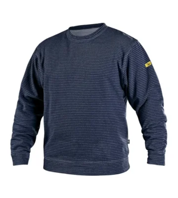 Antistatic ESD sweatshirt CXS DENALI, navy