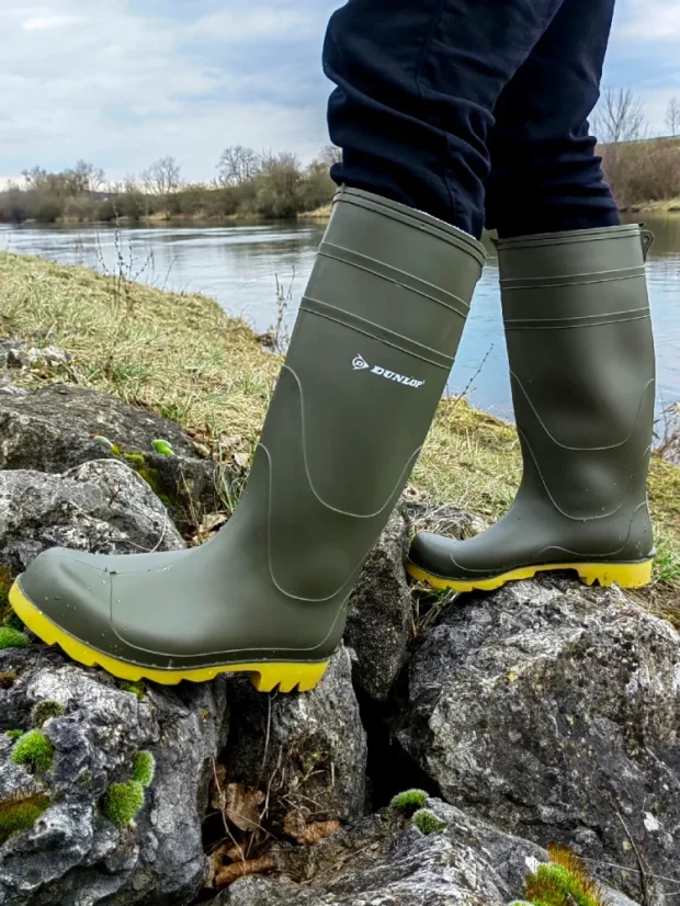 Základné gumáky DUNLOP Universal, bez špice, zelené