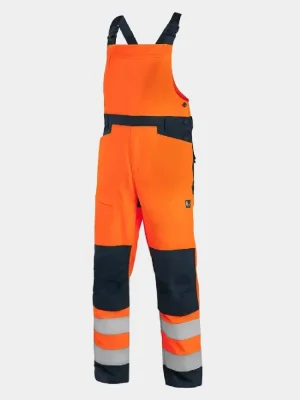 Reflective bib overalls with mesh CXS Halifax, orange