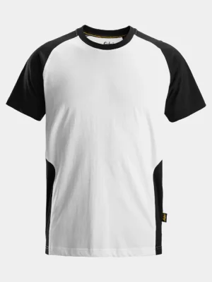 T-shirt, short sleeve, Snickers two-coloured, white-black