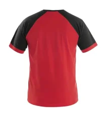 Tričko CXS OLIVER, krátky rukáv, červeno-čierne