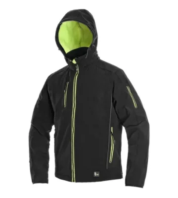 Softshell jacket CXS DURHAM, black-yellow