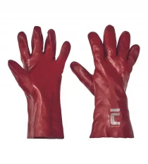 Pletené rukavice Cerva REDSTART, bavlna, PVC, 35cm