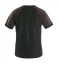 T-shirt CXS OLIVER, short sleeve, black-brown