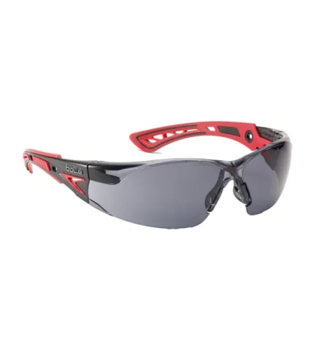 Safety glasses Bollé RUSH+, smoke, red