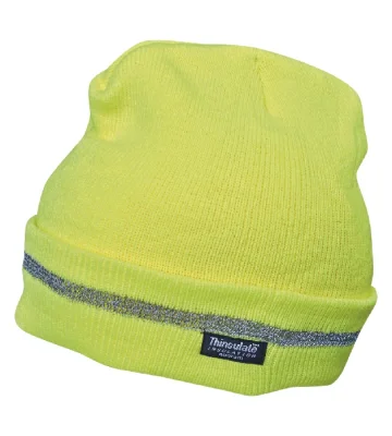 Reflective insulated beanie Cerva TURIA, yellow